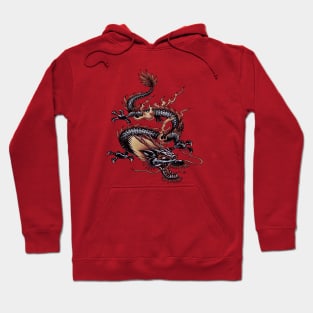 Chinese Dragon Painting Isolated Cut Out Hoodie